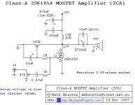 Однотактный усилитель Хьюстона класса А на 2SK1058 MOSFET.JPG Однотактный усилитель Хьюстона класса А на 2SK1058 MOSFET.JPG